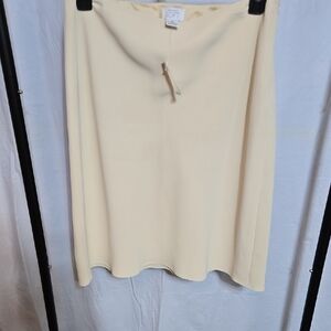 Ann Taylor Loft Satin Bias Midi Slip Skirt - Color: Feather